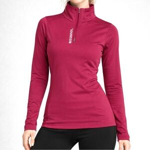 Rossignol Women’s XS Ski Base Layer Top Pink Quarter Zip Warm